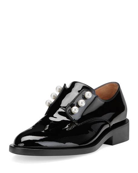 givenchy pearl-embellished patent leather loafers|Givenchy Masculine Pearly Patent Loafer, Black .